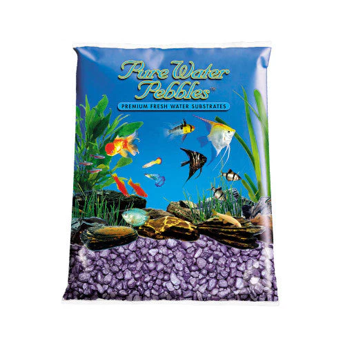 Pure Water Pebbles Premium Fresh Water Frosted Aquarium Gravel Purple 6/5 lb - Image 2