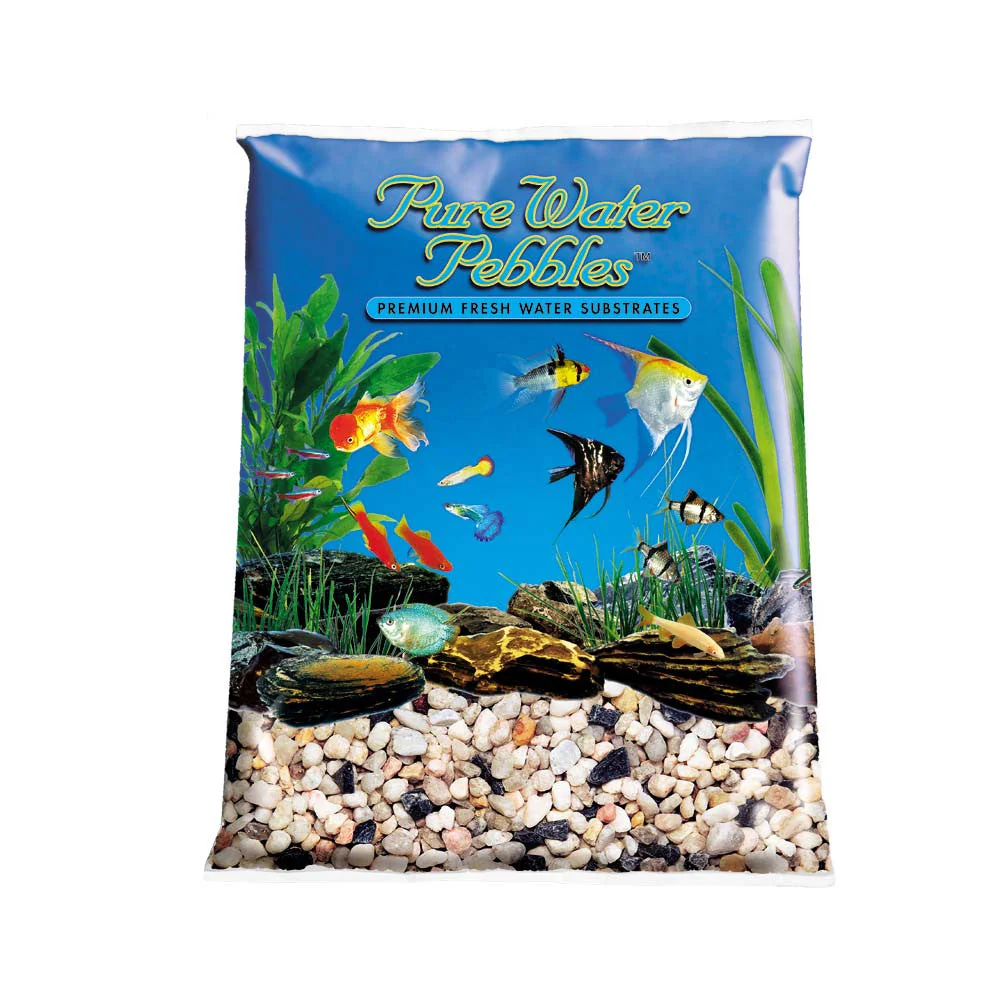 Pure Water Pebbles Premium Fresh Water Rainbow Gems Natural Aquarium Gravel 2/25 lb