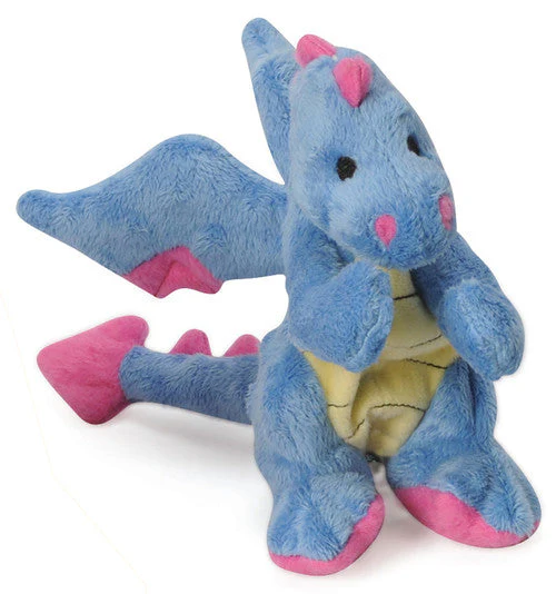 goDog Dragons with Chew Guard Technology Tough Plush Dog Toy Periwinkle SM - Image 2