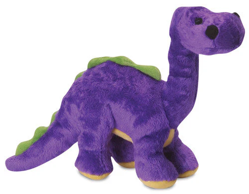 goDog Just For Me Bruto Dino with Chew Guard Technology Tough Plush Dog Toy Purple - Image 2