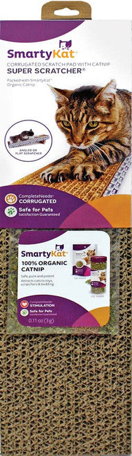 SmartyKat Super Scratcher Single Wide Corrugate with Catnip Brown - Image 2