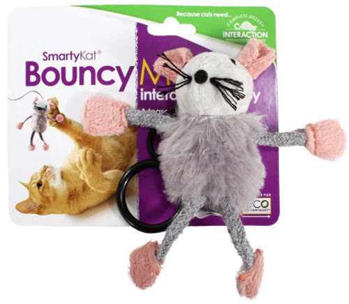 SmartyKat Bouncy Mouse Bungee Cat Toy Assorted - Image 2