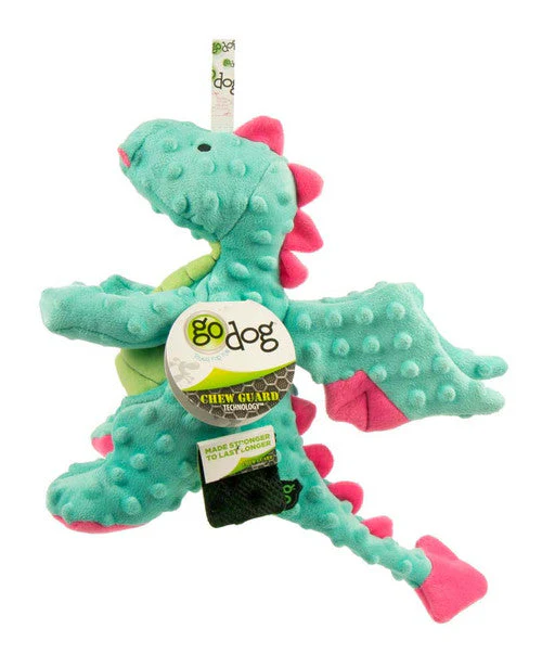 goDog Dragons Durable Plush Squeaker Dog Toy LG - Image 2