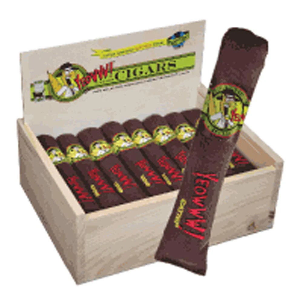 Yeowww! Cigar with Slide Top Catnip Toy Wooden Box Brown 7 in, 24 pk