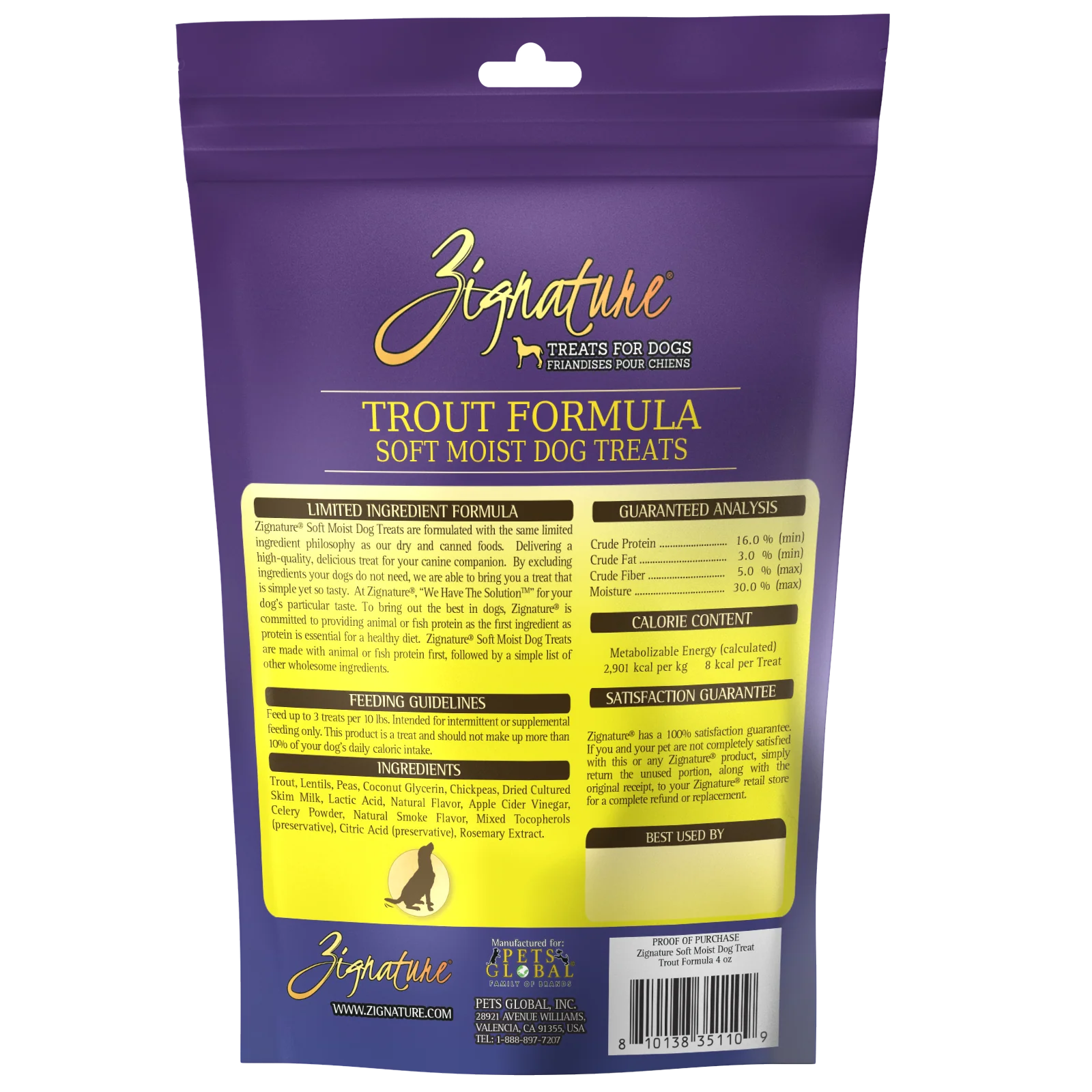 Zignature Trout Soft Moist Treats For Dog 4 oz - Image 2