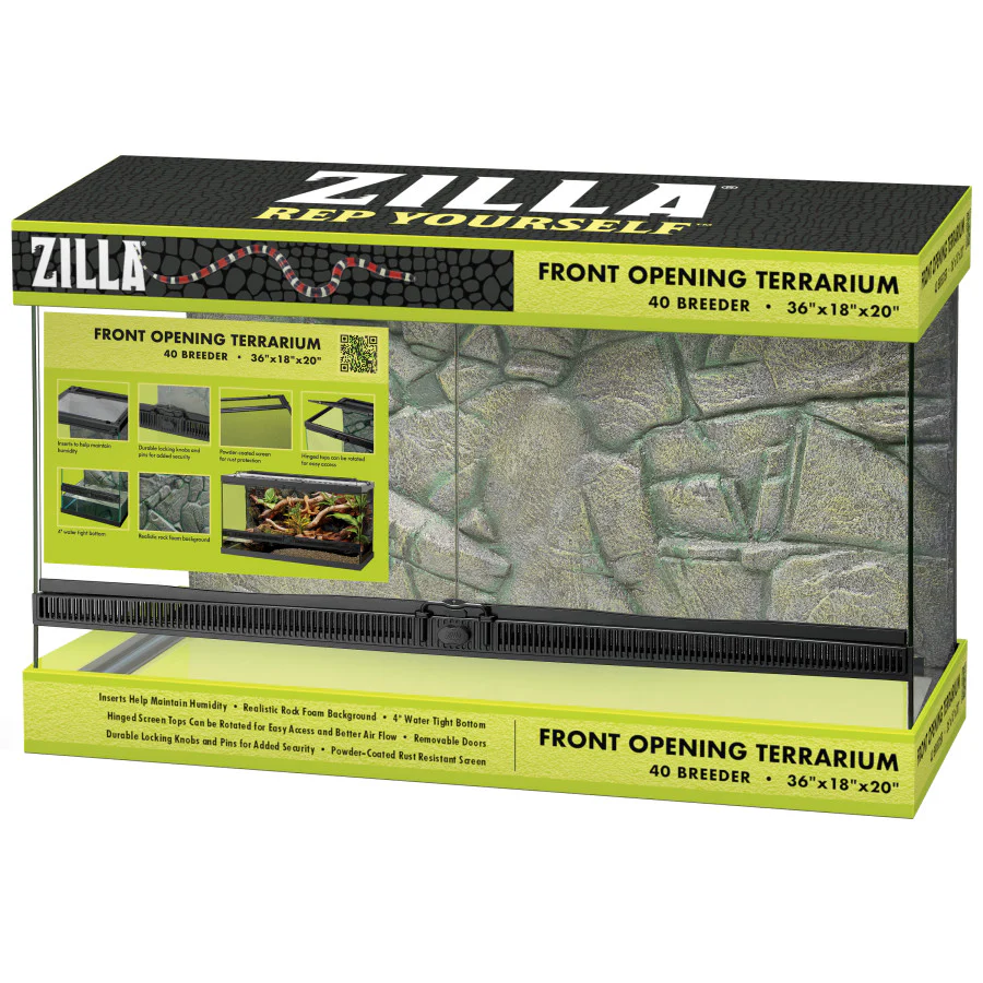 Zilla Front Opening Terrariums 36 x 18 x 20 Inches SD-3
