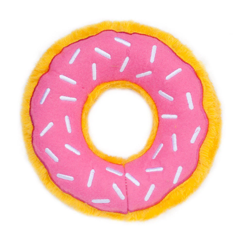ZippyPaws Donutz Dog Toy Strawberry MD