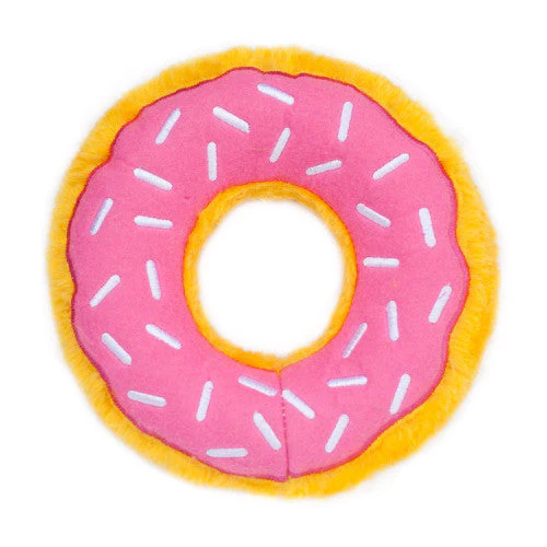 ZippyPaws Donutz Dog Toy Strawberry MD - Image 2