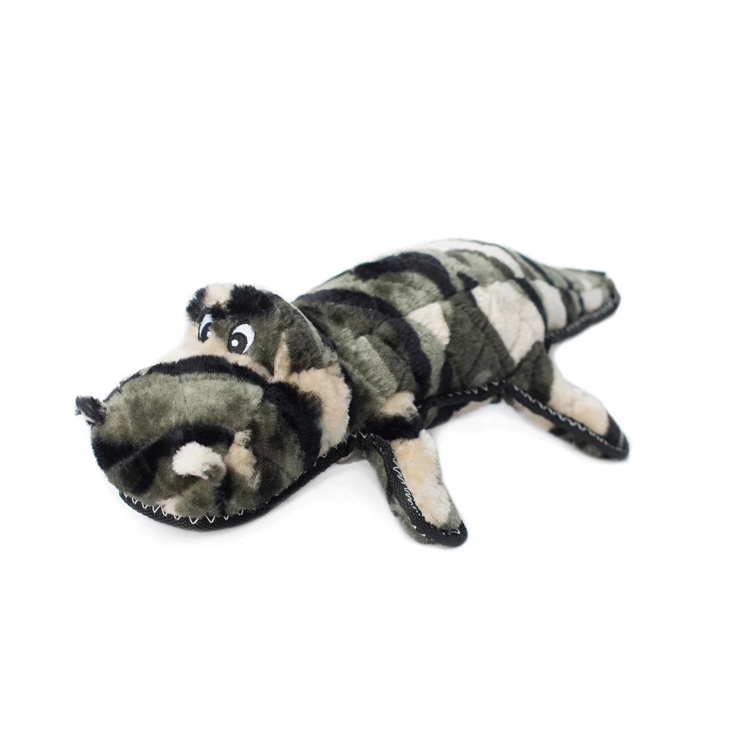 ZippyPaws Zippy Charity Z-Stitch Grunterz Dog Toy Camron the Camo Gator X-Large