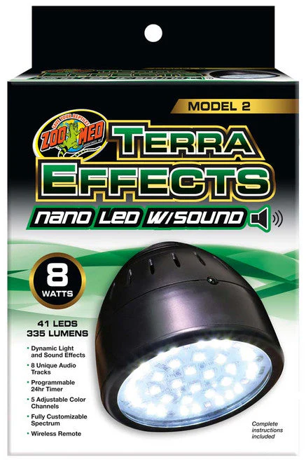 Zoo Med Terra Effects Model 2 Nano LED Light with Sound Black - Image 2