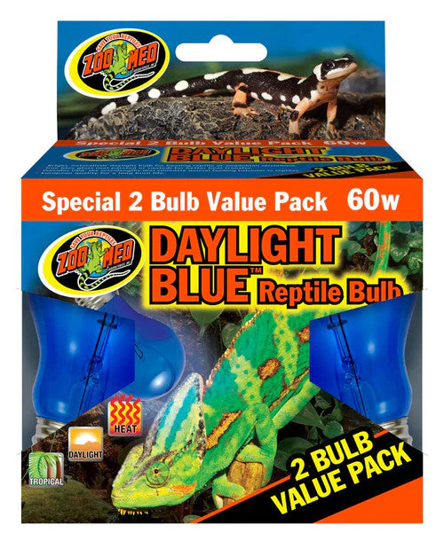 Zoo Med Daylight Blue Reptile Bulb Blue 60 Watt 2 Pack - Image 2