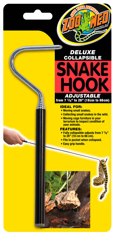 Zoo Med Deluxe Collapsible Snake Hook Black 7.25 in - 26 in