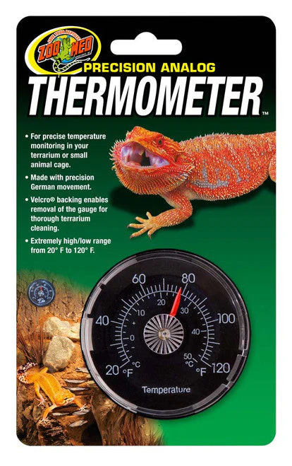 Zoo Med Precision Analog Thermometer Black (D) - Image 2