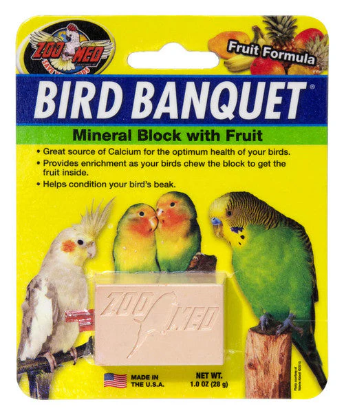 Zoo Med Bird Banquet Fruit Formula Mineral Block Pink 1oz SM (D) - Image 2