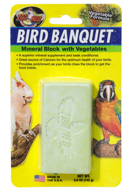Zoo Med Bird Banquet Vegetable Formula Mineral Block Green 5oz LG - Image 2