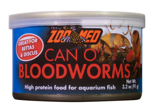 Zoo Med Can O' Bloodworms Freeze-Dried Fish Food 3.2 oz - Image 2