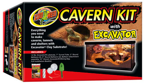 Zoo Med Cavern Kit with Excavator Clay Burrowing Substrate 12 lb - Image 2