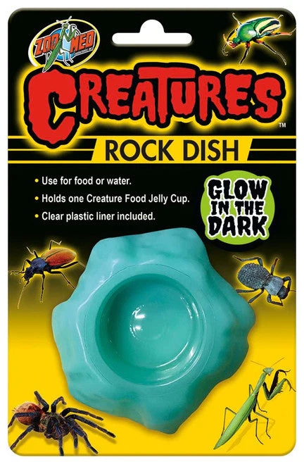 Zoo Med Creatures Rock Dish Glow in the Dark Light Blue One Size - Image 2
