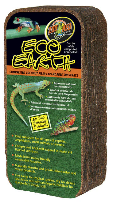 Zoo Med Eco Earth Coconut Fiber Substrate Brown 1 Pack - Image 2