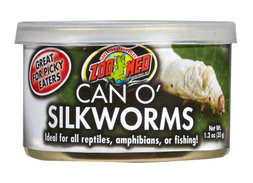 Zoo Med Can O' Silkworms Reptile Wet Food 1.2 oz - Image 2