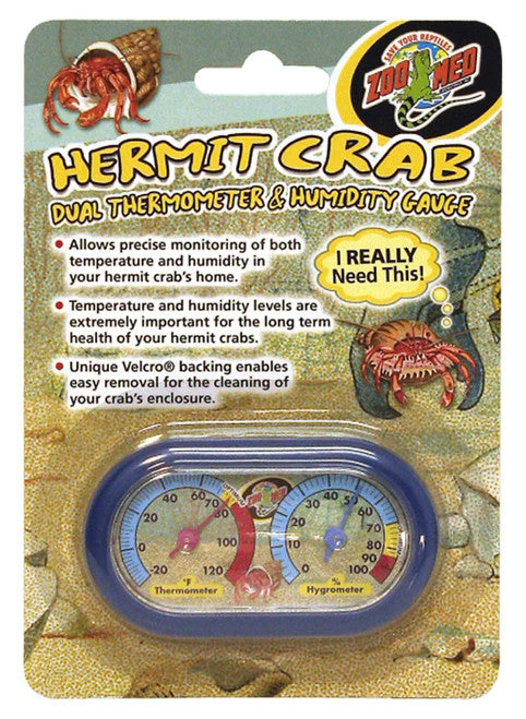Zoo Med Hermit Crab Dual Thermometer & Humidity Gauge Assorted - Image 2