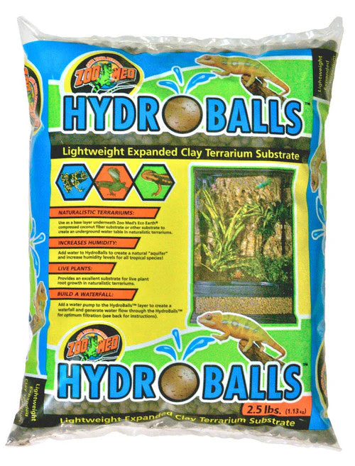 Zoo Med HydroBalls Expanded Clay Terrarium Substrate Brown 2.5 lb - Image 2
