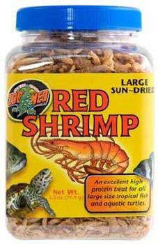 Zoo Med Sun-Dried Large Red Shrimp Reptile Food 2.5 oz