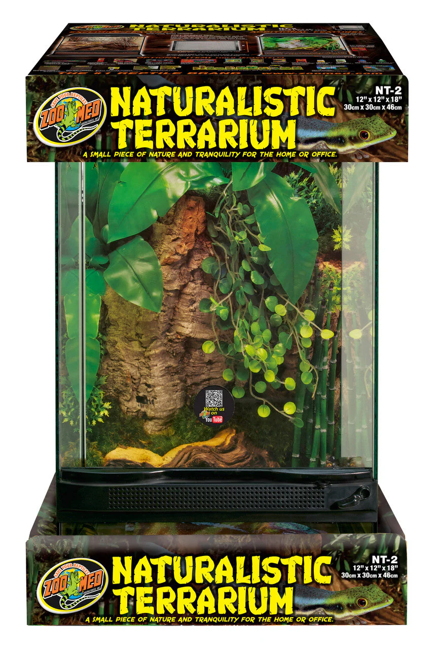 Zoo Med Naturalistic Terrarium Black, Clear 12 in x 12 in x 18 in SD-3