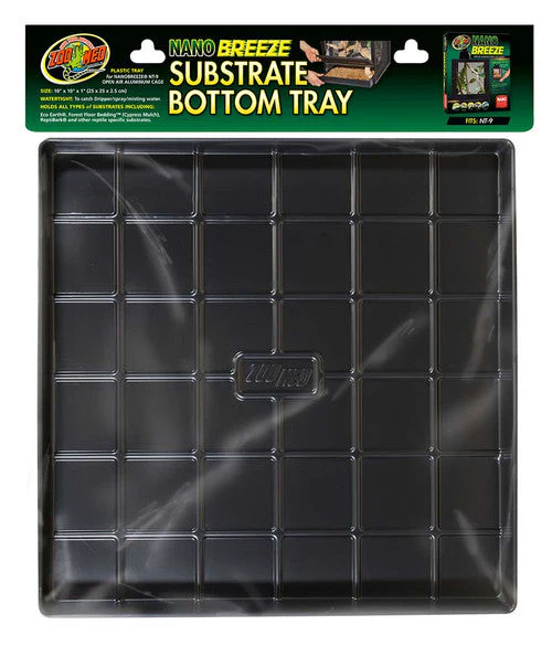 Zoo Med Nano Breeze Substrate Bottom Tray Black 10 in x 10 in - Image 2