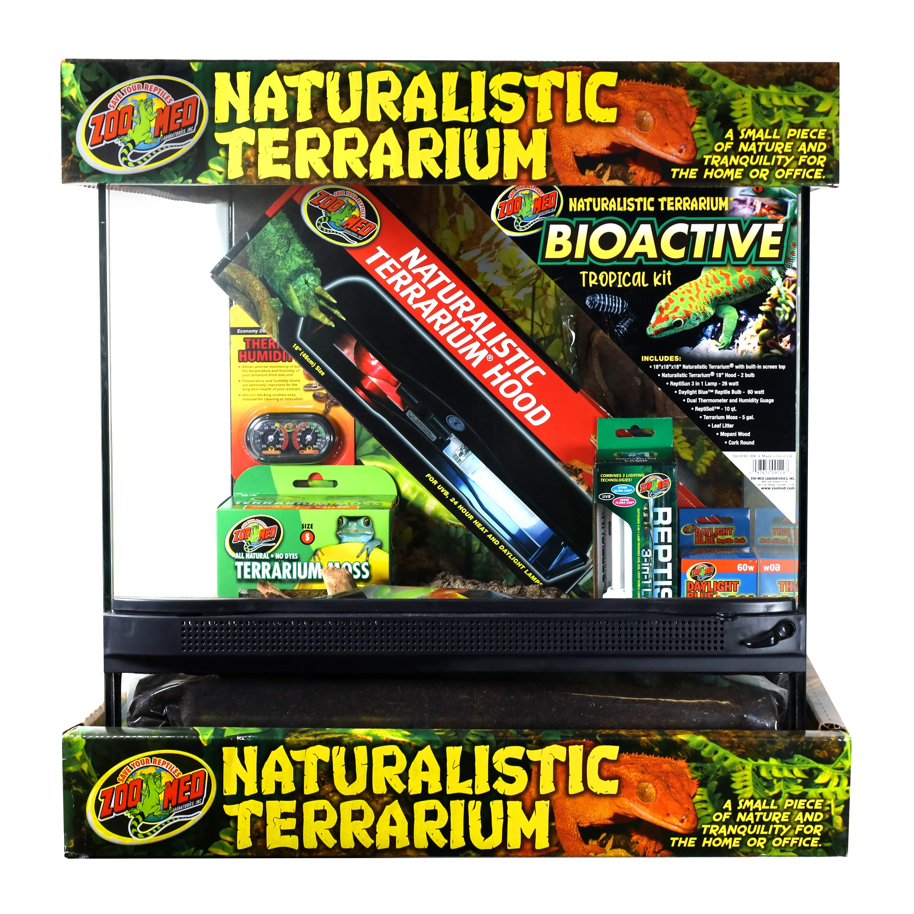 Zoo Med Naturalistic Terrarium Bioactive Tropical Kit 5 g, 18In X 18In X 18 in