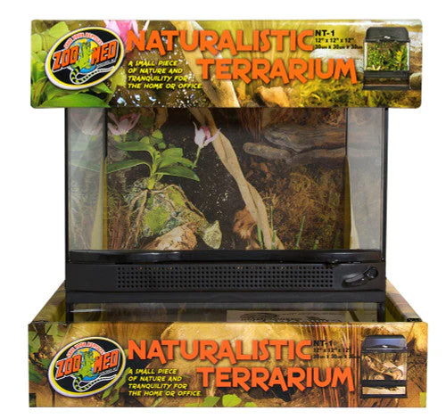 Zoo Med Naturalistic Terrarium Black, Clear 12 in x 12 in x 12 in - Image 2