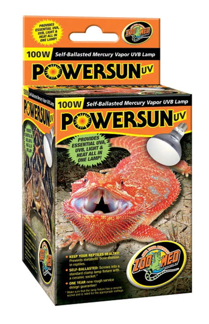 Zoo Med PowerSun UV Self-Ballasted Mercury Vapor Lamp Silver 100 Watt - Image 2