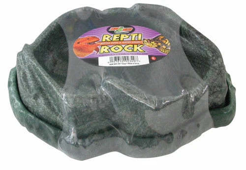 Zoo Med Combo Repti Rock Food and Water Dish Black LG - Image 2