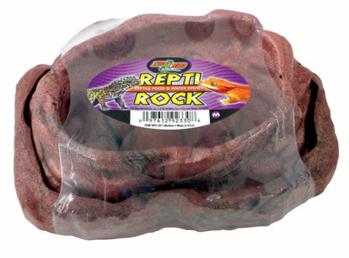 Zoo Med Combo Repti Rock Food and Water Dish Brown MD - Image 2