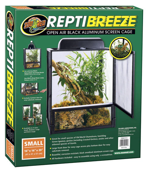 Zoo Med ReptiBreeze Open Air Aluminum Screen Cage Black SM - Image 2