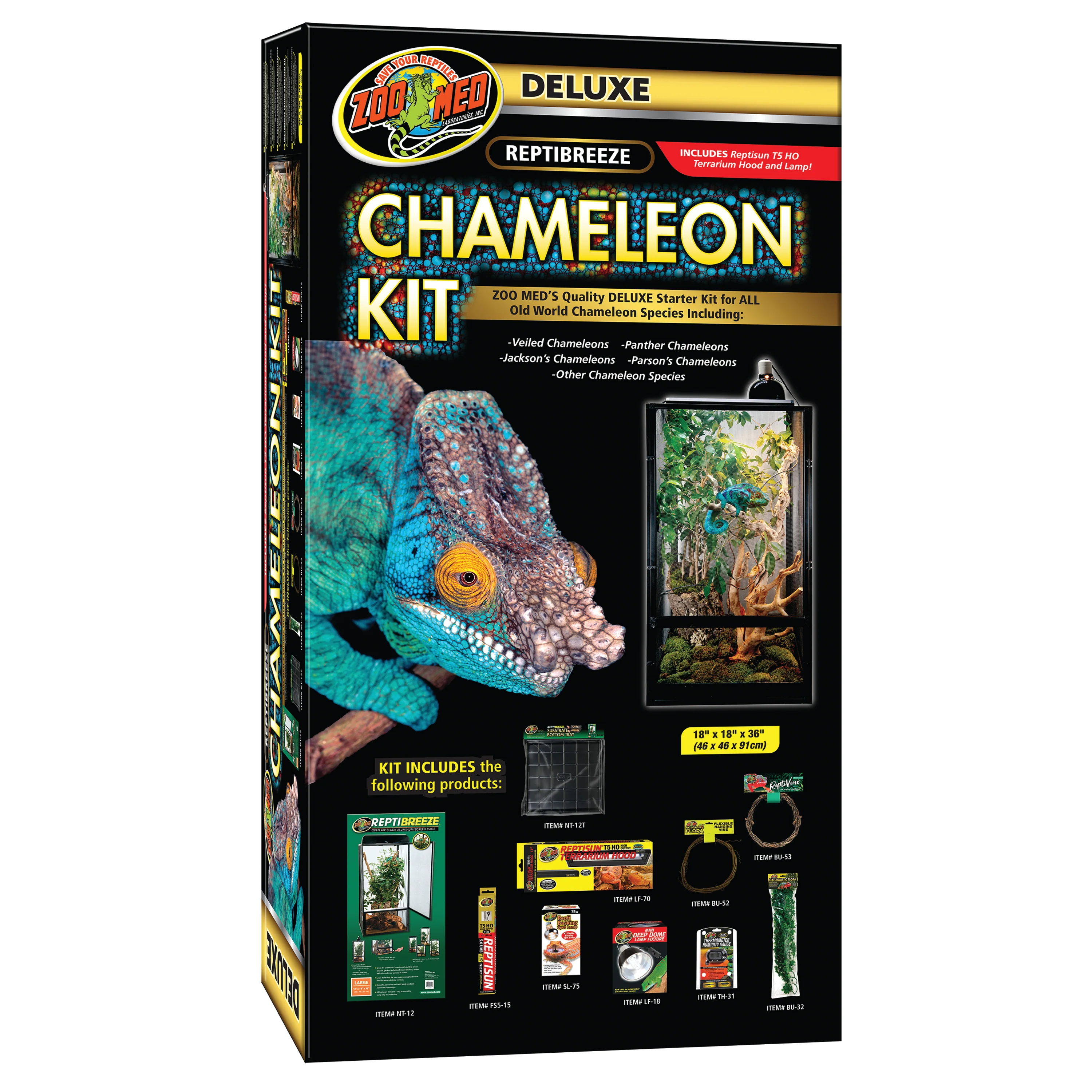 Zoo Med ReptiBreeze Deluxe Chameleon Starter Kit 18In X 18In X 36 in