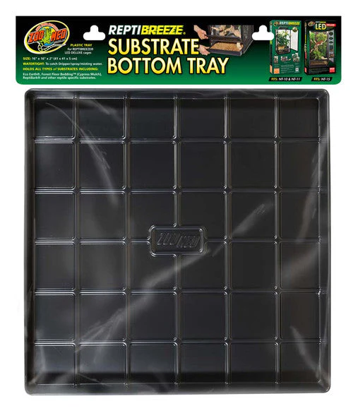 Zoo Med ReptiBreeze Substrate Bottom Tray Black 16 in x 16 in (D) - Image 2