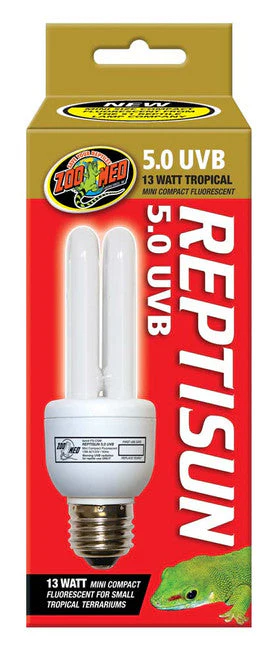 Zoo Med ReptiSun 5.0 UVB Tropical Compact Fluorescent Lamp Mini White 13 Watt - Image 2