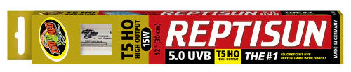 Zoo Med ReptiSun 5.0 UVB T5 HO High Output Linear Lamp White 12 in - Image 2
