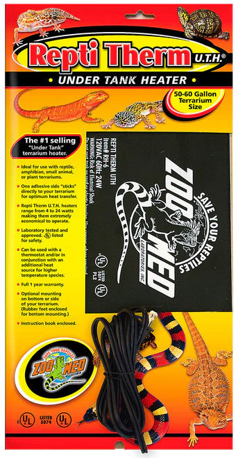 Zoo Med ReptiTherm Under Tank Heater (U.T.H) 24watt 8in X 18in LG - Image 2