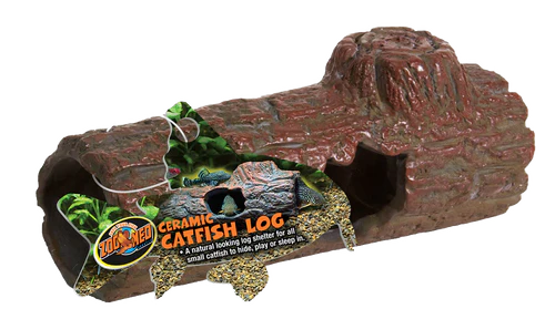 Zoo Med Ceramic Catfish Log Aquarium Ornament Brown 6.45in MD - Image 2