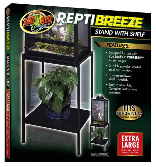 Zoo Med ReptiBreeze Stand w/Shelf Black XL - Image 2