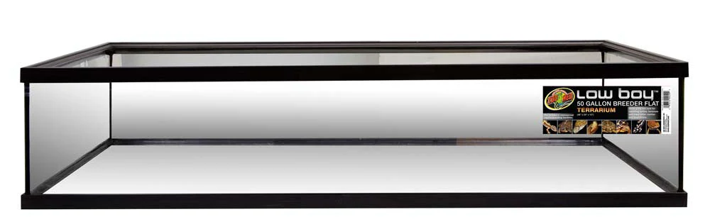 Zoo Med Low Boy Breeder Flat Terrarium Black, Clear 48 in x 24 in 50 gal SD-3