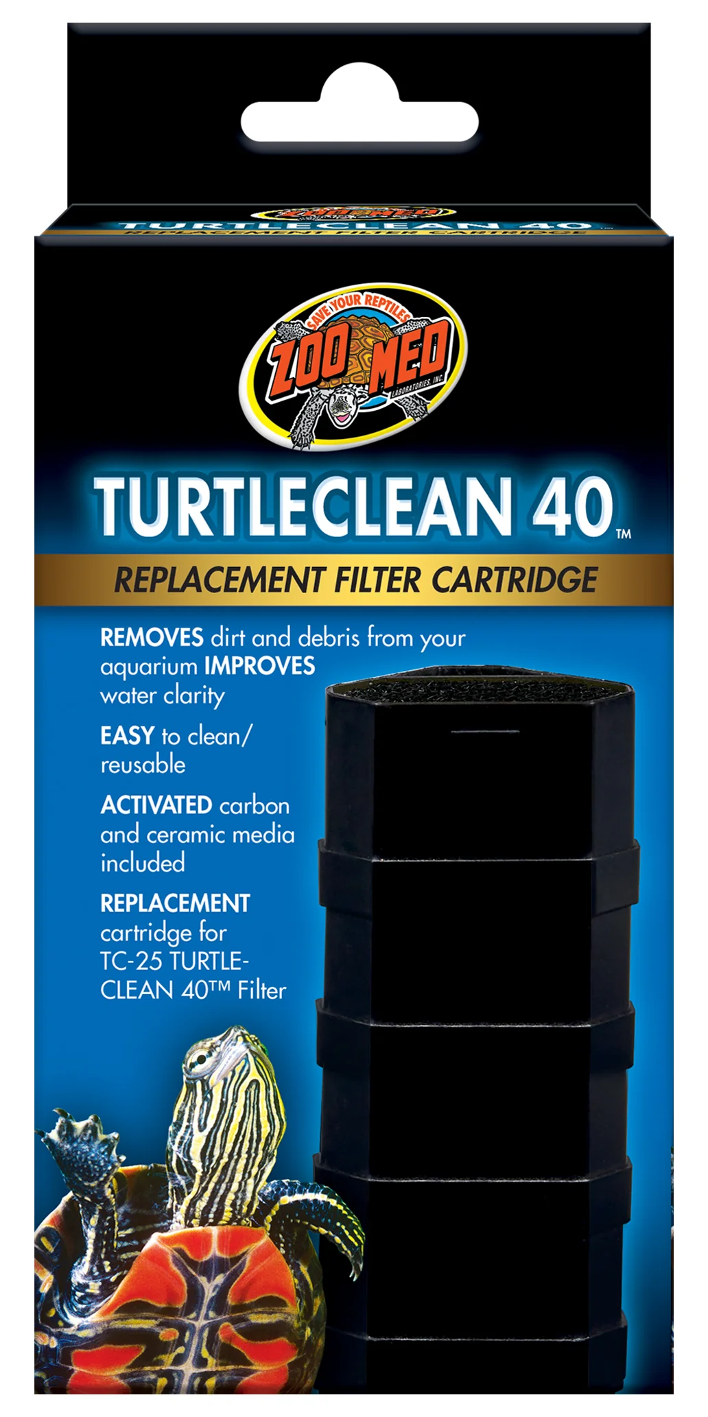 Zoo Med TurtleClean 40 Replacement Filter Cartridge 40 gal
