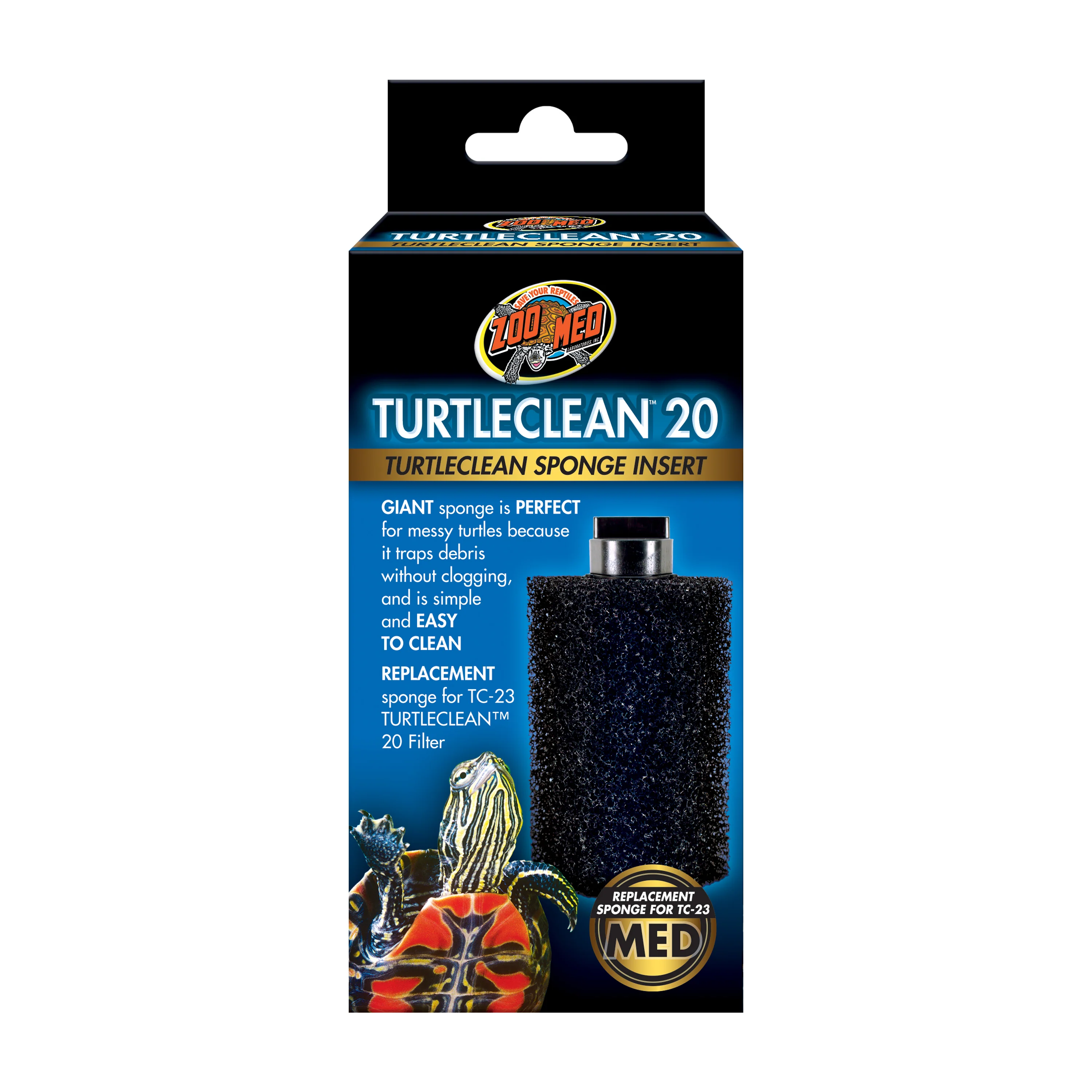 Zoo Med Zoo Med TurtleClean 10 Replacement Sponge Insert Medium