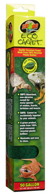 Zoo Med Eco Carpet Reptile Terrarium Carpet Green 50 Gallon, 15Inches X 48Inches - Image 2