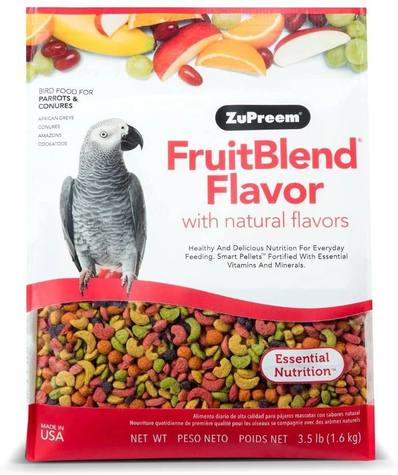 ZuPreem FruitBlend Bird Food Parrots & Conures 3.5 lb (D)